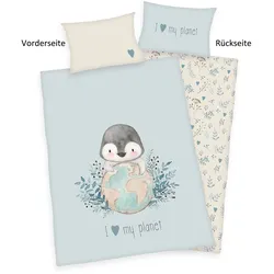 Herding Pinguin Baby Bettwäsche 100 x 135 cm