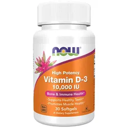 Now Foods Vitamin D-3 10,000 IU (30 Weichkapseln)