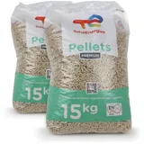 2 x 15 kg (30 kg) TOTAL Energies Holzpellets / Heizpellets EN Plus A1 Brennstoff