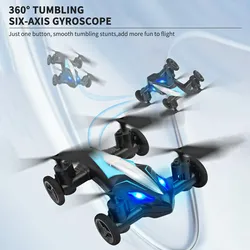 RC-Drohne für Kinder, 2-in-1-RC-Auto, RC-Drohne für Anfänger, Land-Air-RC-Spielzeug, One Key Take Off Landing 3D