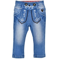 BONDI Trachtenlederhose BONDI Lange Baby Jungen Jeans 'Lausbub' 91642, Bl blau 98