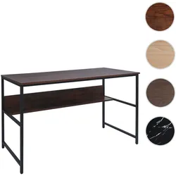 Schreibtisch HWC-K80, Bürotisch Computertisch Arbeitstisch Ablage, Metall MDF 120x60cm ~ braun