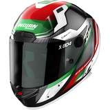 Nolan X-804 RS Ultra Carbon Maven Helm, schwarz-rot-grün, Größe L