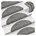 vidaXL Stufenmatte 56 x 17 cm Grau