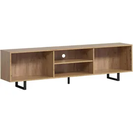 trendteam Sentra TV-Lowboard 184 x 52 x 40 cm Braun Metall/Melamin/Holzwerkstoff