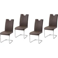 Hti-Living Esszimmerstuhl Braun Kunstleder Kelly C