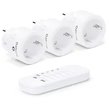 Sonero Funk-Steckdosen Set 2300 Watt | 1x Fernbedienung, 3x Steckdose für den Innenbereich, 30m Reichweite, kompaktes Design, weiß, S-RCS103, 3er Set