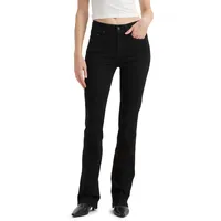 Levi's 725 Bootcut Jeans mit hohem Bund in Schwarz-W30