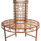 Lomadox Garda-120 121 x 112 x 121 cm Rost-Bronze