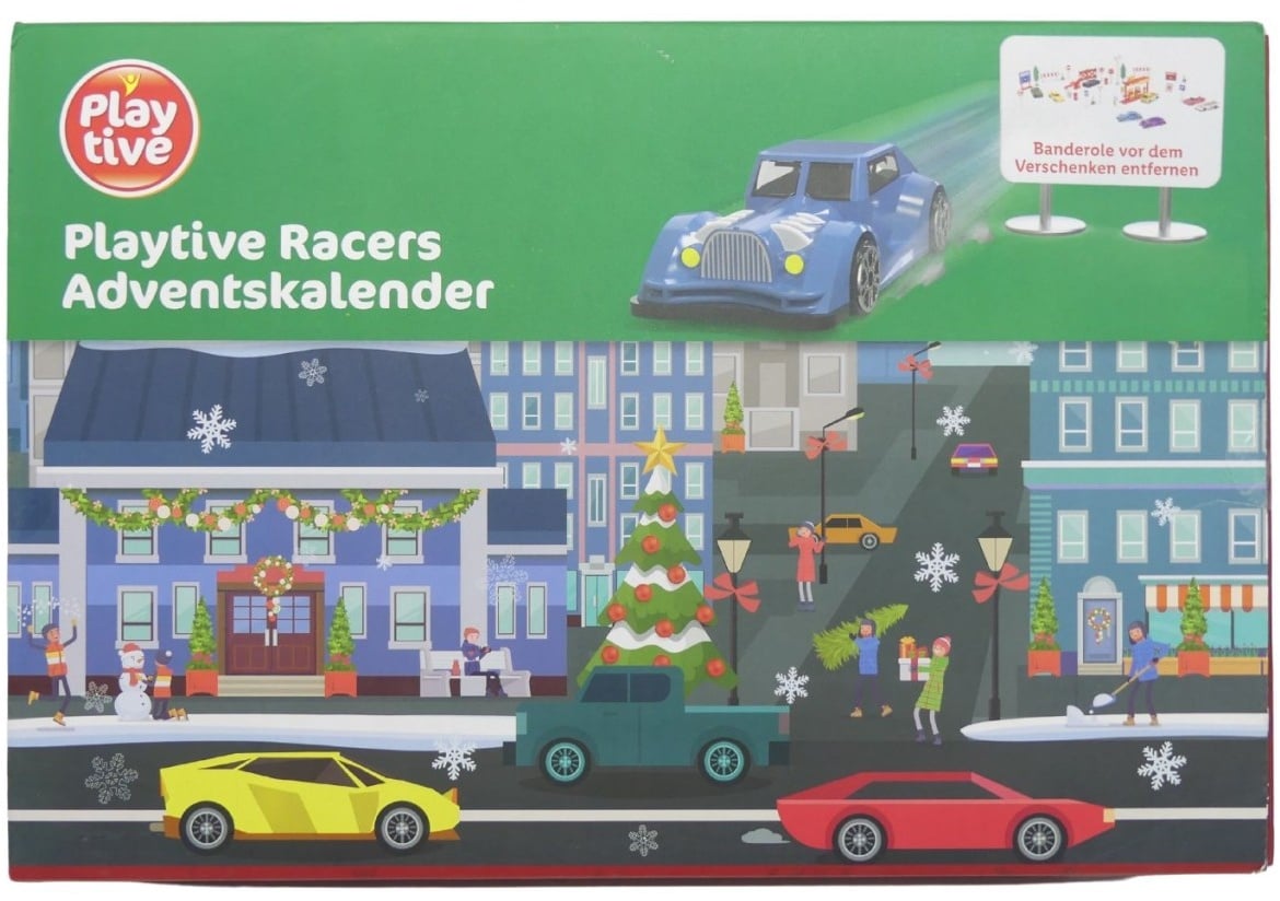 Playtive Adventskalender Racers Kinder-Set Zinkguss Fahrezeuge Spielspaß Über...