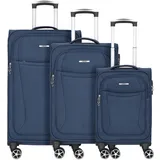nowi Edinburgh Koffer-Set 3-tlg. blau