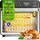 TURBO TRONIC TurboTronic Multi-Smart-Ofen - 16in1 Heißluftofen & Heißluftfritteuse 2200W Power 34L bis 0,5kg Pommes Mini-Backofen mit Dörrfunktion 40-350°C ...