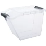 PLAST TEAM Vertriebs GmbH Aufbewahrungsbox 58 l 1-tlg. Grau/Transparent
