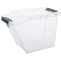 PLAST TEAM Vertriebs GmbH Aufbewahrungsbox 58 l 1-tlg. Grau/Transparent