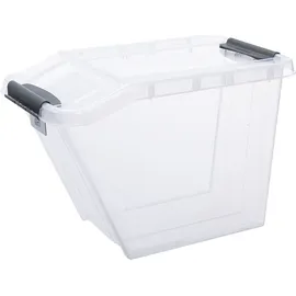 PLAST TEAM Vertriebs GmbH Aufbewahrungsbox 58 l 1-tlg. Grau/Transparent
