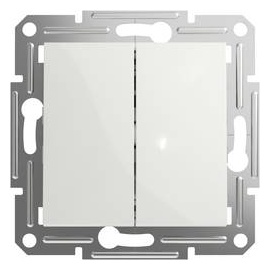 Schneider Electric Doppel-Wechselschalter Asfora Weiß (RAL 9003) EPH0670121D