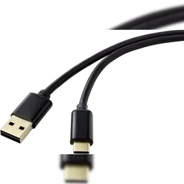 Renkforce USB-Kabel USB 2.0 USB-A Stecker, USB-C® Stecker 1.80 m Schwarz beidseitig verwendbarer Stecker RF-4547682