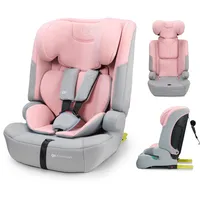 Kinderkraft SAFETY FIX 3 PRO 76-150 cm Kindersitz 9-36 kg, Kinderautositze mit isofix, Einstellung der Kopfstütze und Rückenlehne, extra TOP TETHER, 5 punkt gurte, Rosa