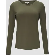 S.Oliver - Longsleeve aus Baumwollstretch, Damen, Grün, 42