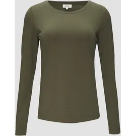 S.Oliver - Longsleeve aus Baumwollstretch, Damen, Grün, 42