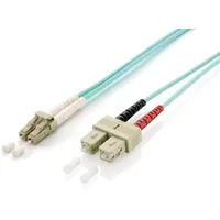 Equip LWL Patchkabel LC->SC 20.00m Multimode Duplex OM3 Turq Polybeutel