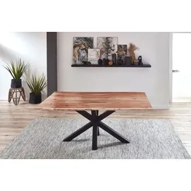 möbelliebling Quincy 160 x 77 x 85 cm Akazie natur/schwarz