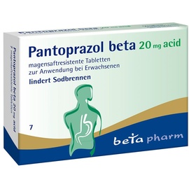 betapharm Arzneimittel GmbH Pantoprazol beta 20 mg acid magensaftres.Tabletten