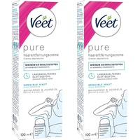 Veet Haarentfernungs-Creme sensible Haut 2 x 100ml