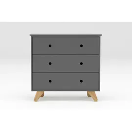 Möbilia Kommode Grau, 95x90 cm