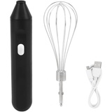 TOPINCN Elektrischer Handmixer, Wiederaufladbarer Handmixer, Schneebesen-Set, Kabellose Handküchenmaschine, USB-wiederaufladbarer Elektrischer Schneebesen Zum Kochen, Backen (Schwarz)