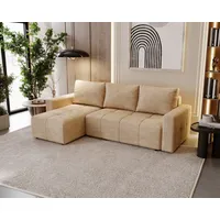 Fun Möbel Ecksofa Schlafsofa NOHA in Stoff Paros Beige