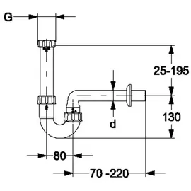 Haas + Sohn Haas Waschtisch-Röhrensiphon 1 1/4, DN32