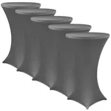 nyvi Stehtischhusse NYVIGala - Elastische Stretchhusse für Stehtische & Bistrotische Farbe:Anthrazit;Größe:Ø 60-65 cm - 5er Set