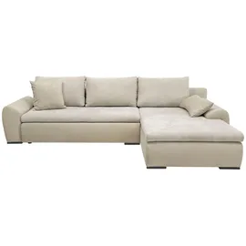 Home Affaire Ecksofa HOME AFFAIRE "Win L-Form, B: 285 cm - OTTO. Verlässliche Qualität.", beige, B:285cm H:85cm T:176cm, 100% Polyester, Sofas, Ecksofa, mit 2 Zierkissen, optional Bettfunktion & Bettkasten, Topseller