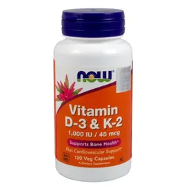 NOW Foods Vitamin D-3 & K-2 1000 IU 45 mcg veg Kapseln 120 St.