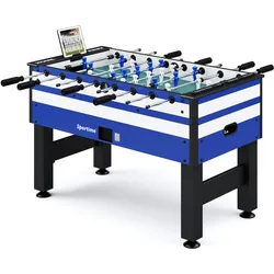 Sportime Tischkicker Connect & Play, Korpus Blau-Weiß, Figuren Blau-Weiß EINHEITSGRÖSSE