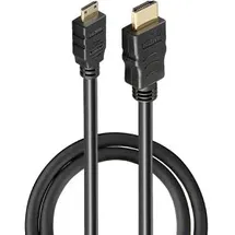 goobay HDMI-Kabel 74081 HDMI A Stecker/Mini C Stecker 1 m Schwarz