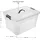 Juskys Aufbewahrungsbox 30 l 6-tlg. transparent/weiß