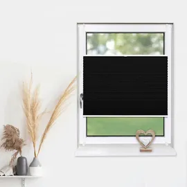 deco-raum Plissee Basic 75 x 150 cm schwarz
