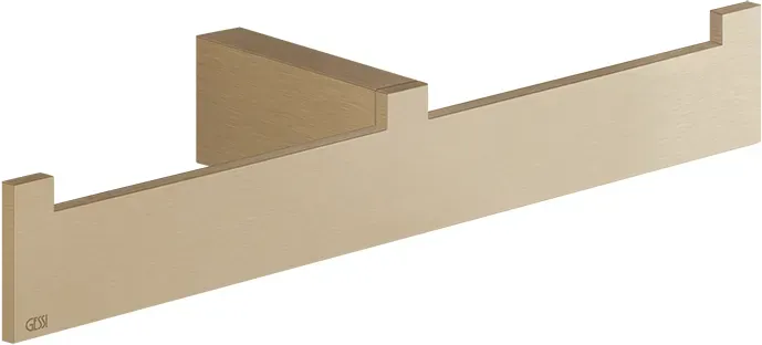 Gessi Rettangolo Doppel-Handtuchhalter - warm bronze gebürstet PVD
