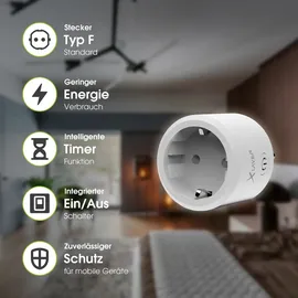 Xlayer Steckdose Smart Echo Single Weiß
