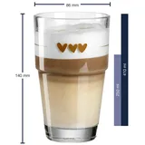 LEONARDO Latte-Macchiato-Glas, Kalk-Natron Glas, Spülmaschinengeeignet bunt