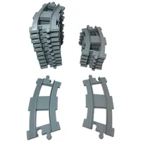 LEGO® Spielbausteine LEGO® DUPLO® Eisenbahn Schienen Kurve Hellgrau NEU! Menge 10x, (Creativ-Set, 10 St), Made in Europe grau