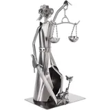 Brubaker Schraubenmännchen Justitia mit Schlange und Waage - Jura Eisenfigur Metallmännchen - Handarbeit Metallfigur - Geschenk für Juristen, Richter, Anwalt, Kanzlei