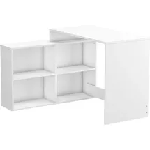 preisbrecher Eckschreibtisch Schreibtisch Arbeitstisch Bürotisch Tisch "Dewirovo I" (Weiß)