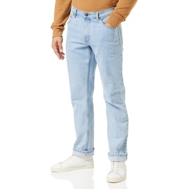 WRANGLER Herren Authentic Straight Jeans, Blau Bleach, 36W / 34L