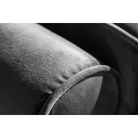 LEBENSwohnART Modernes 3er Sofa 220cm COMFORT grau Samt Federkern