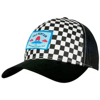 F4NT4STIC Trucker Cap Schachbrett Fuji Mountain in black white