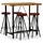 vidaXL Barset 120 x 60 x 107 cm Braun