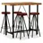 vidaXL Barset 120 x 60 x 107 cm Braun